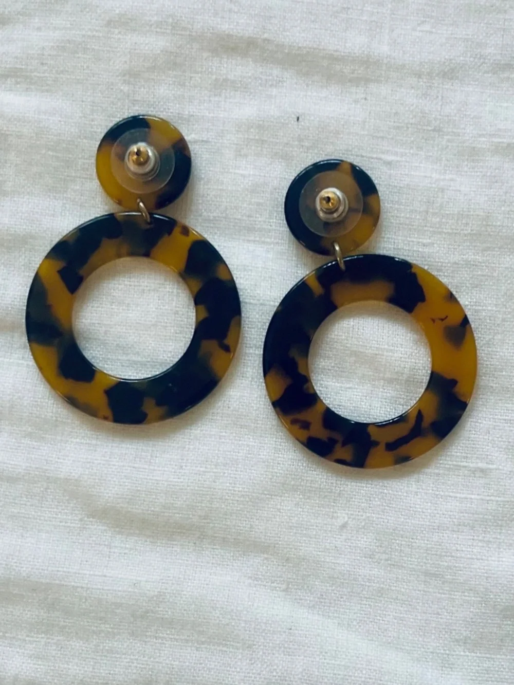 J.Crew tortoise lucite earrings